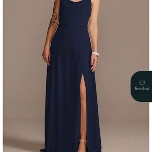 David’s Bridal Marine Blue Dress